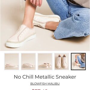 Women’s Blowfish Malibu Silver Multicolor Sneakers size 6.5 sparkles cute!